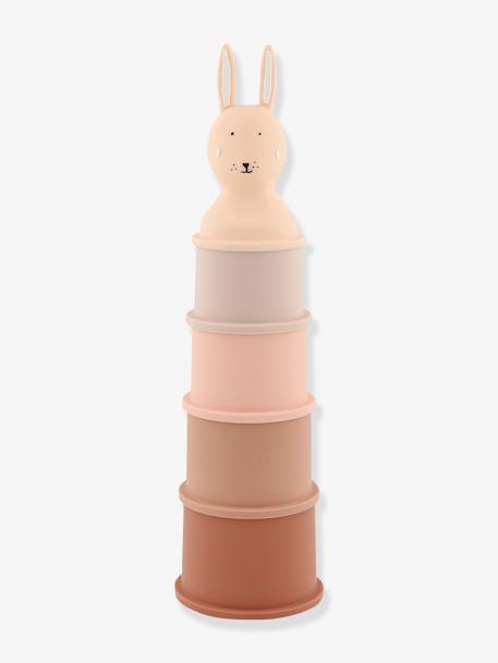 Tour à empiler en silicone TRIXIE jaune+rose 5 - vertbaudet enfant 