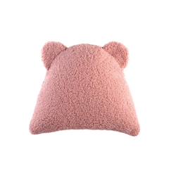 Linge de maison et décoration-Coussin enfant ourson bouclette BEAR GUAVA PINK