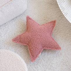 Linge de maison et décoration-Décoration-Coussin enfant étoile bouclette STAR CREAM GUAVA PINK