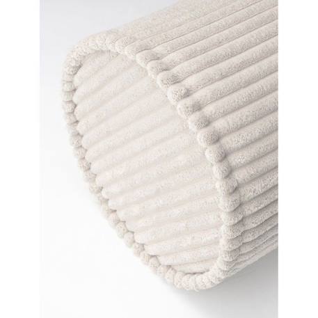 Coussin cilindre velours côtelé ROLL Marshmallow BLANC 2 - vertbaudet enfant 