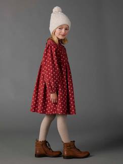 -Robe en velours imprimé fille