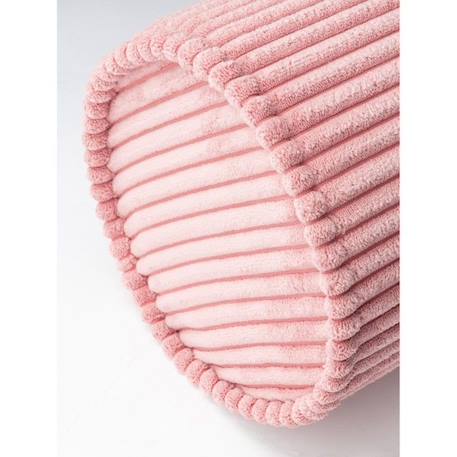 Coussin cilindre velours côtelé ROLL Pink Mousse ROSE 2 - vertbaudet enfant 