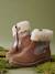 Boots fourrées et zippées cuir fille camel 7 - vertbaudet enfant 