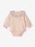 T-shirt body col volanté bébé personnalisable ivoire+rose poudré 11 - vertbaudet enfant 