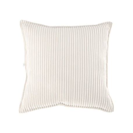 Coussin velours côtelé BLOCK Marshmallow BLANC 1 - vertbaudet enfant 