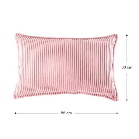 Coussin enfant velours côtelé BOLSTER PINK MOUSSE ROSE 3 - vertbaudet enfant 