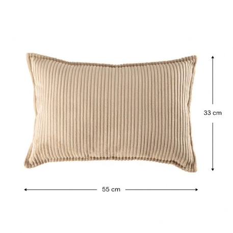 Coussin enfant velours côtelé BOLSTER BROWN SUGAR MARRON 2 - vertbaudet enfant 