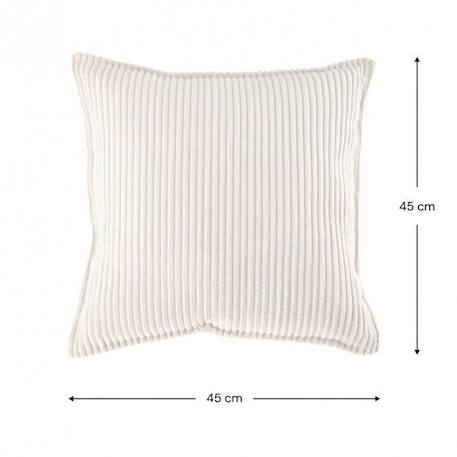 Coussin velours côtelé BLOCK Marshmallow BLANC 3 - vertbaudet enfant 