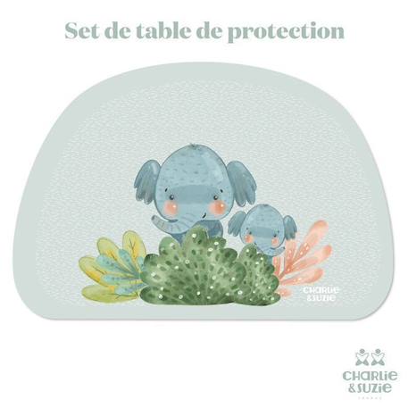 Set de table Éléphanteau MULTICOLORE 1 - vertbaudet enfant 