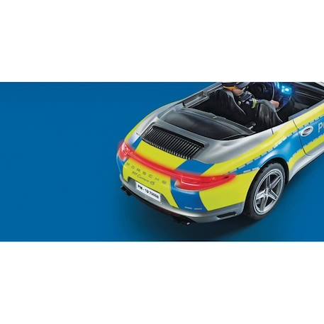 PLAYMOBIL 70066 Porsche 911 Carrera 4S Police, 2 policiers et accessoires, Effets sonores et lumineux, Dès 4 ans BLEU 4 - vertbaudet enfant 