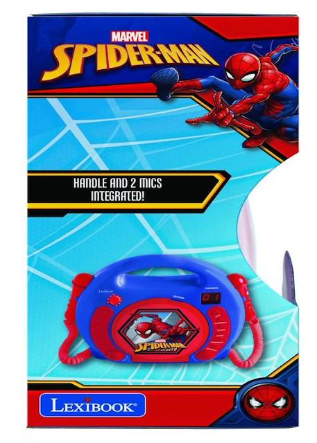 Lecteur CD portable avec 2 microphones SpiderMan BLEU 6 - vertbaudet enfant 