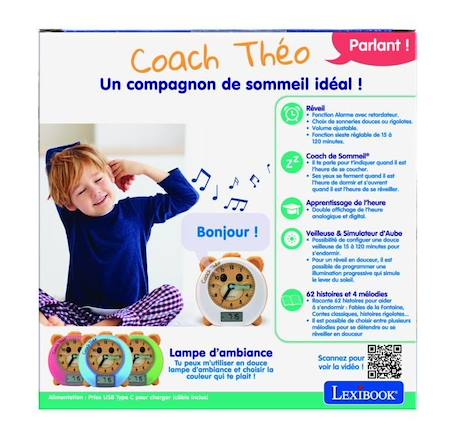 THEO mon Réveil Éducatif Coach de Sommeil avec Conteur d'Histoires et Lumières (version FR) MARRON 6 - vertbaudet enfant 