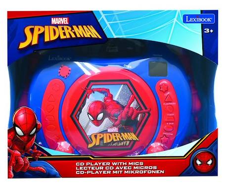 Lecteur CD portable avec 2 microphones SpiderMan BLEU 3 - vertbaudet enfant 