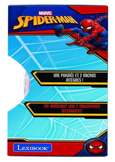 Lecteur CD portable avec 2 microphones SpiderMan BLEU 4 - vertbaudet enfant 