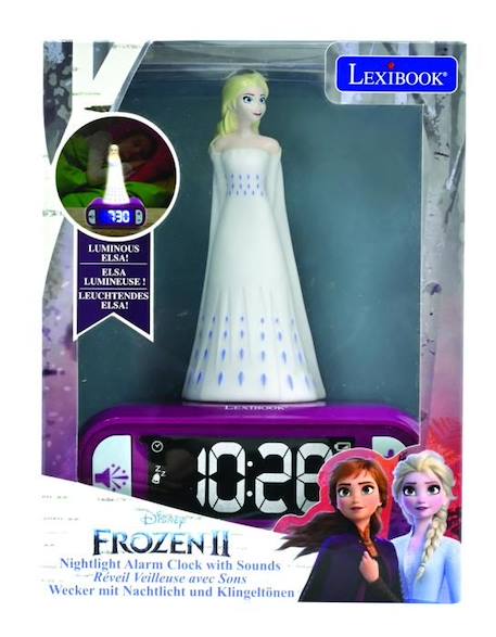 Réveil avec Veilleuse en 3D design Reine des Neiges Elsa et effets sonores VIOLET 6 - vertbaudet enfant 