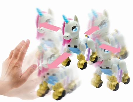 Power Unicorn Ma licorne robot savante programmable et tactile qui dance, marche, fait des cabrioles avec télécommande ROUGE 4 - vertbaudet enfant 