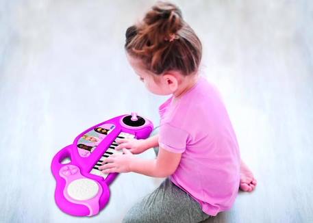 Piano électronique pour enfants Barbie avec effets lumineux et microphone - 24 touches ROSE 5 - vertbaudet enfant 