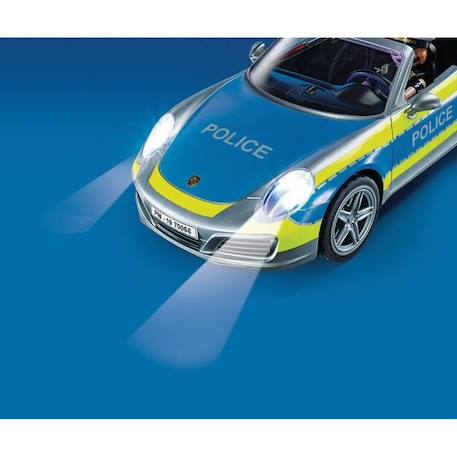 PLAYMOBIL 70066 Porsche 911 Carrera 4S Police, 2 policiers et accessoires, Effets sonores et lumineux, Dès 4 ans BLEU 5 - vertbaudet enfant 