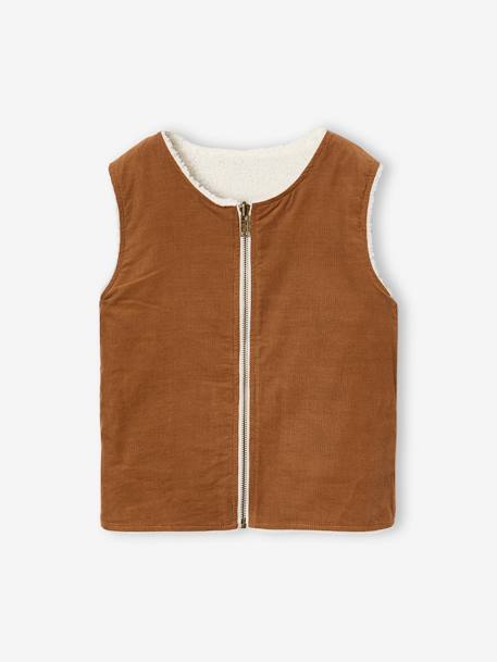 Gilet sans manches réversible enfant capsule famille écru 5 - vertbaudet enfant 