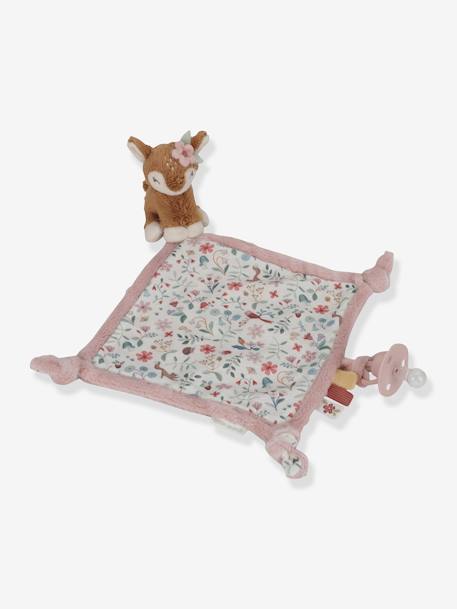 Doudou carré - LITTLE DUTCH bleu+poule Little Farm+rose poudré 8 - vertbaudet enfant 