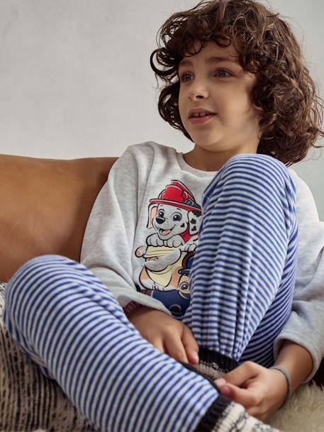 Pyjama Pat' Patrouille® en velours garçon gris chiné 1 - vertbaudet enfant 