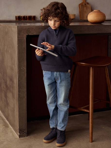 Jean slim Basics à enfiler denim gris+stone 9 - vertbaudet enfant 