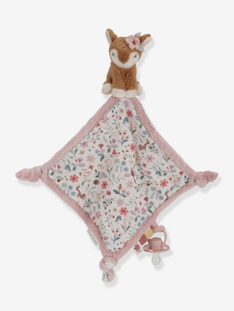 Doudou carré - LITTLE DUTCH bleu+poule Little Farm+rose poudré 7 - vertbaudet enfant 