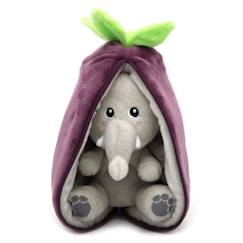 Jouet-Premier âge-Peluches-Les Déglingos - Peluche Flipetz Eléphant Aubergine - GLOBE TROTOYS