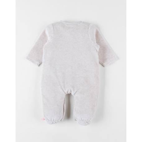 Pyjama en velours côtelé, coeur BEIGE+BEIGE 2 - vertbaudet enfant 