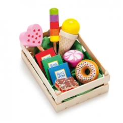 Cagette de sucreries en bois - ERZI - 9 accessoires en bois de hêtre  - vertbaudet enfant