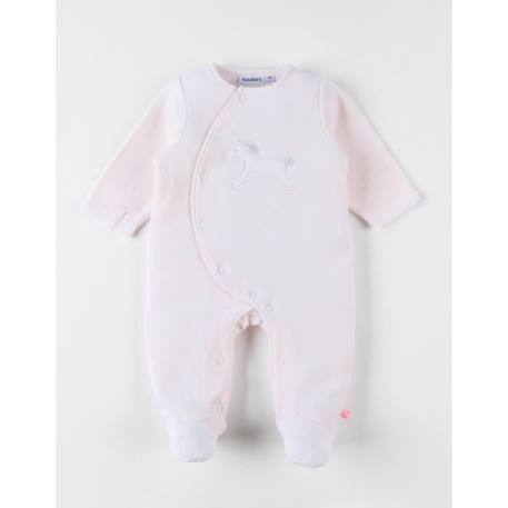 Pyjama en velours côtelé, coeur ROSE 1 - vertbaudet enfant 