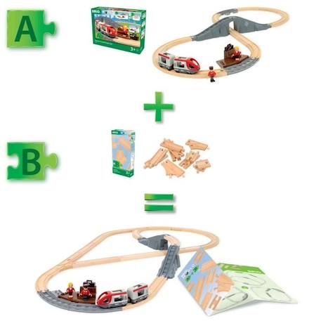 BRIO Coffret de Démarrage - 12 Rails - Pack B-7312350360998-A partir de 3 ans MARRON 5 - vertbaudet enfant 