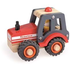 Jouet-Jeux de plein air-Véhicules enfant-Tracteur en bois Egmont Toys - Modèle 13x7x10 cm - Pour enfants de 2 ans et plus