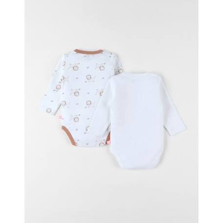 Ensemble de 2 Bodies Jersey blanc BLANC 2 - vertbaudet enfant 