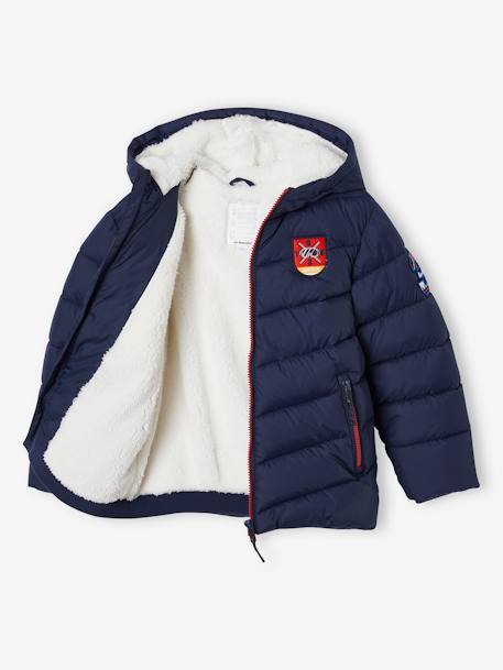 Doudoune à capuche ski garçon doublée sherpa marine 2 - vertbaudet enfant 