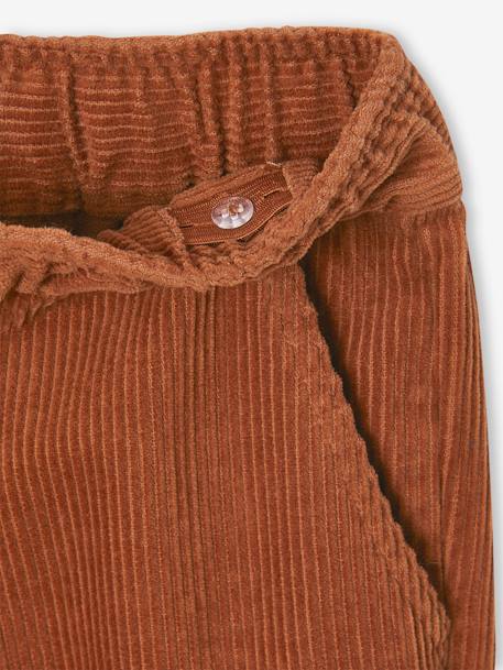 Pantalon cargo velours  doublé jersey garçon cacao 7 - vertbaudet enfant 