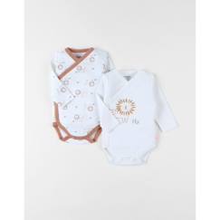 Ensemble de 2 Bodies Jersey blanc  - vertbaudet enfant