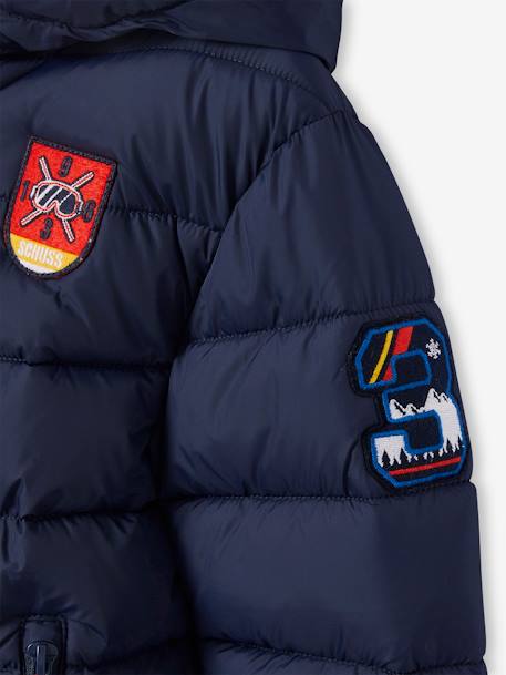 Doudoune à capuche ski garçon doublée sherpa marine 5 - vertbaudet enfant 