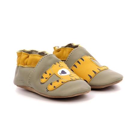 ROBEEZ Chaussons Tiger Nap kaki BLANC 2 - vertbaudet enfant 