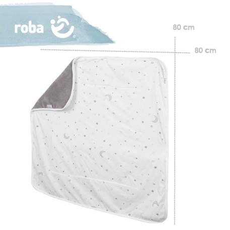 ROBA Couverture Bébé 'Star Magic' à Double Face - Imprimée Étoiles - 80x80 cm - Unisexe BLANC 4 - vertbaudet enfant 