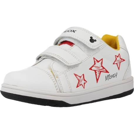 Basket Cuir Geox Enfant New Flick - GEOX - 125847 - Scratch - Blanc - Mixte BLANC 1 - vertbaudet enfant 