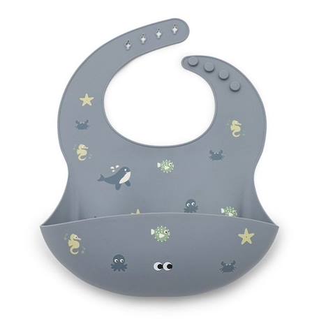 Bavoir enfant silicone BAVOCEAN BLEU 1 - vertbaudet enfant 