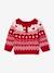 Pull jacquard de Noël bébé fille rouge 2 - vertbaudet enfant 