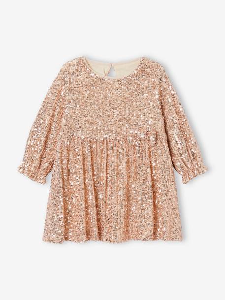 Robe de fête bébé à sequins or 4 - vertbaudet enfant 