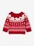 Pull jacquard de Noël bébé fille rouge 1 - vertbaudet enfant 