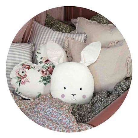 Coussin enfant tête de lapin BLANC 4 - vertbaudet enfant 