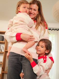 Vêtements de grossesse-Pull, gilet-Pull à rayures matchy matchy femme capsule famille