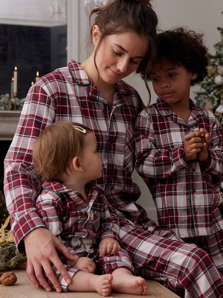 Pyjama de Noël à carreaux femme capsule famille carreaux rouge 5 - vertbaudet enfant 