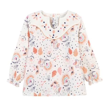 Blouse bébé en gaze de coton Masha BLANC 1 - vertbaudet enfant 