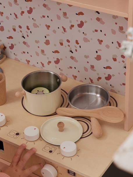 Set de cuisine en métal et bois FSC® écru 3 - vertbaudet enfant 